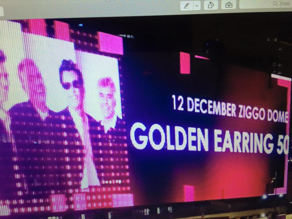 Golden Earring video wall announcement Ziggo Dome Amsterdam December 12 2015